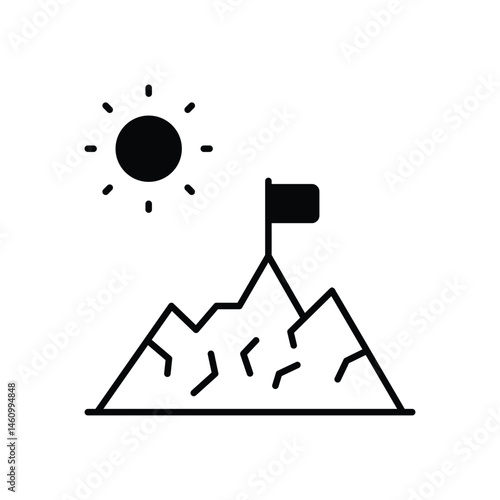 Overcoming Challenges icon vector stock illustration