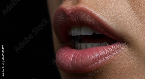 Open mouth lips teeth close up beauty face mouth open expression talking speaking communication person