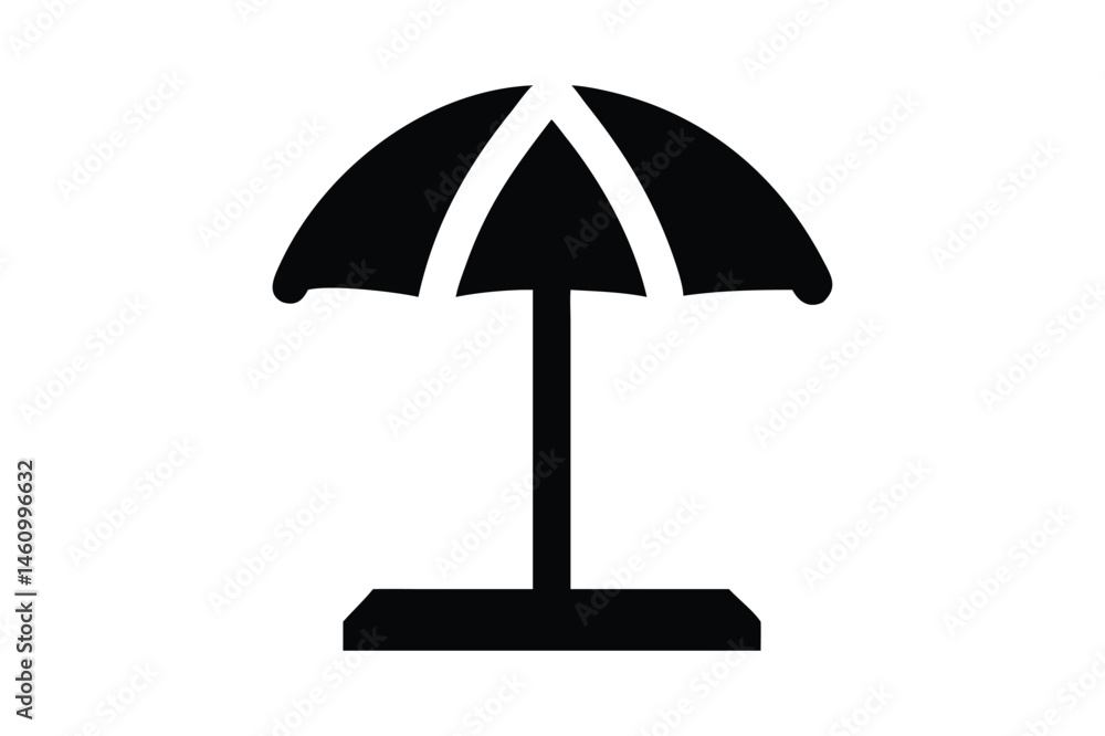 summer black umbrella isolated on white background summer black umbrella isolated on white background