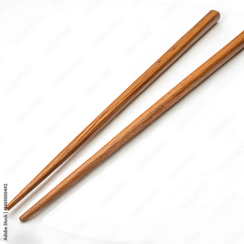 Wooden Chopsticks: High-Resolution Image of Natural Chopsticks isolated white background Wooden Chopsticks: High-Resolution Image of Natural Chopsticks isolated white background