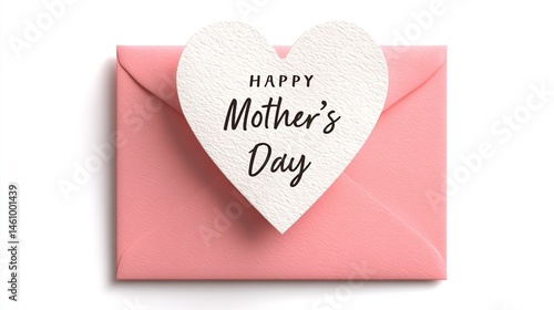 Heartfelt Mother's Day Card with Envelope, Celebrating Maternal Love and Gratitude with a Touch of Elegance