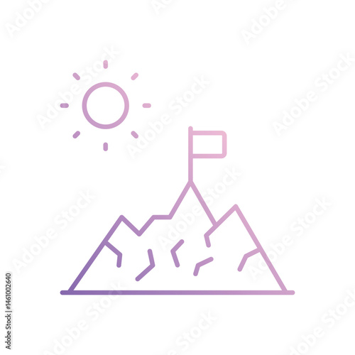 Overcoming Challenges icon vector stock illustration
