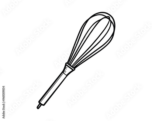 Whisk for mixing ingredients in cooking and baking drawing art