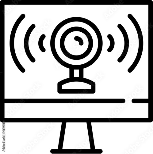 Social Network icons. Network Cloud, Security and Global line icon. Vector illustration. Editable stroke. stock illustration