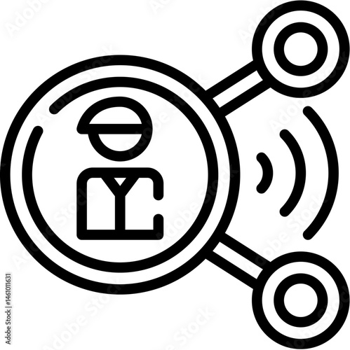 Social Network icons. Network Cloud, Security and Global line icon. Vector illustration. Editable stroke. stock illustration