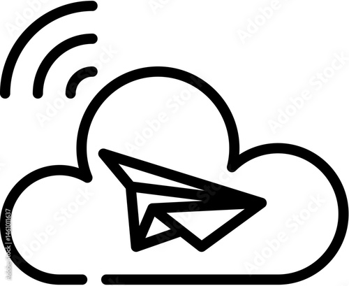 Social Network icons. Network Cloud, Security and Global line icon. Vector illustration. Editable stroke. stock illustration