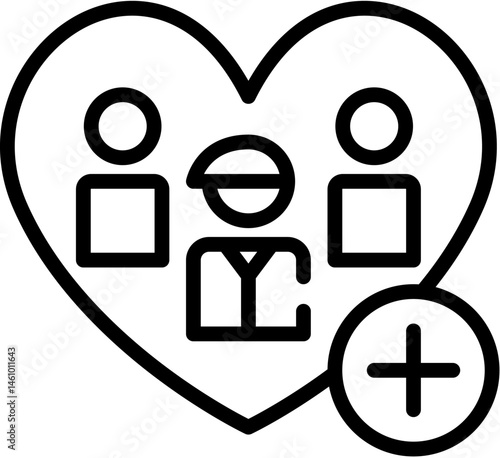 Social Network icons. Network Cloud, Security and Global line icon. Vector illustration. Editable stroke. stock illustration