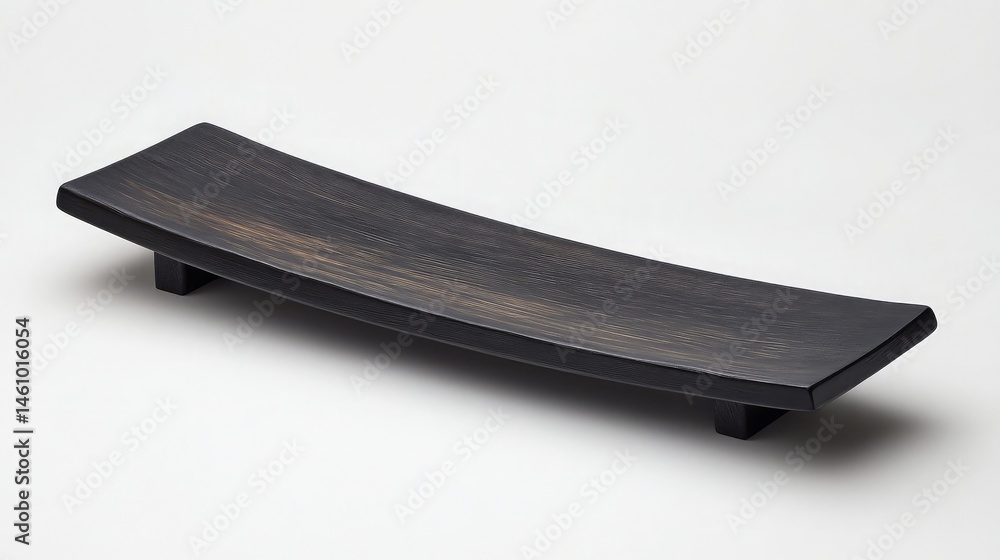Ultra-slim modern media shelf with a single floating surface and black matte finish Ultra-slim modern media shelf with a single floating surface and black matte finish