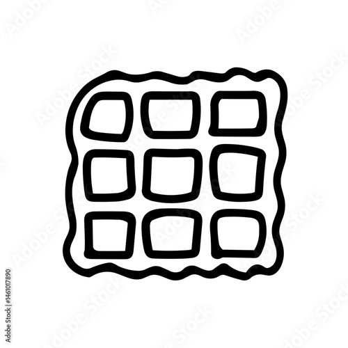 Obraz na płótnie Simple black Waffle flat Icon w salonie
