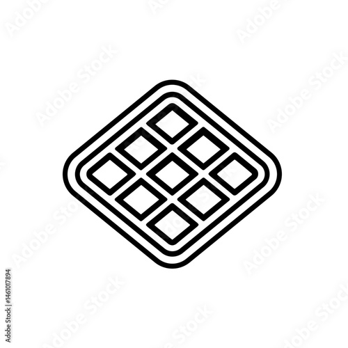 Obraz na płótnie Simple black Waffle flat Icon w salonie