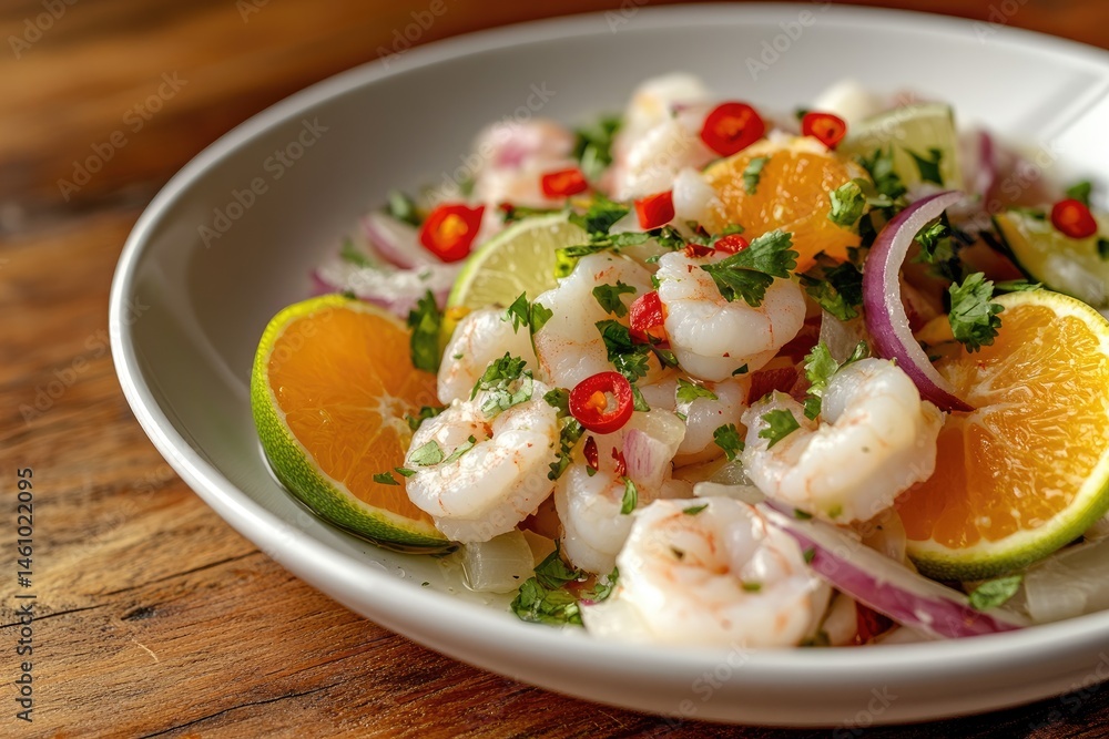 Fresh seafood salad with citrus Fresh seafood salad with citrus