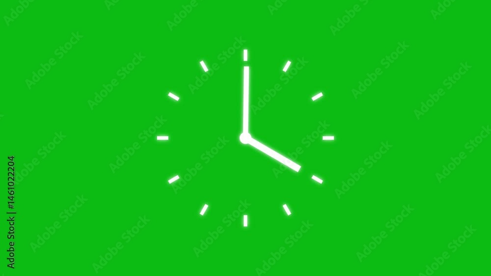 Clock spinning, watch animation on transparent background with alpha ...