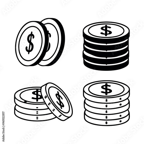 A metal box with gold coins and cash signifies wealth and banking