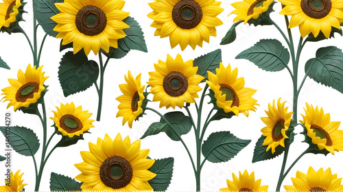 Sunflower Plastic Model Display on White Background Ideal for Decor and Craft Projects