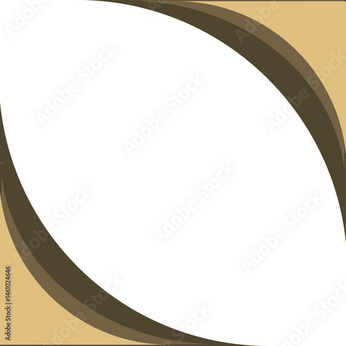 Abstract Corner Design: A minimalist design featuring a curved, warm-toned accent in a clean, spacious composition that provides ample room for text.