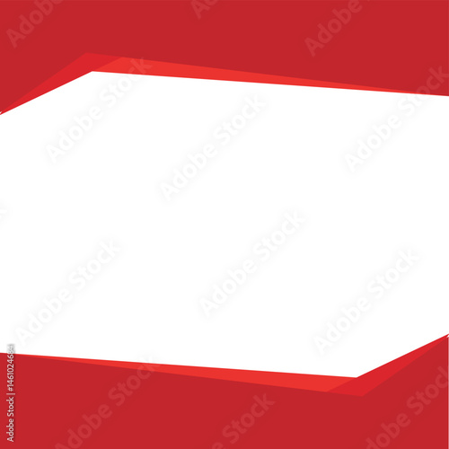 Red Geometric Background: A striking graphic composition of bold red accents framing a clean, modern space, perfectly suited for creative text or design elements. 