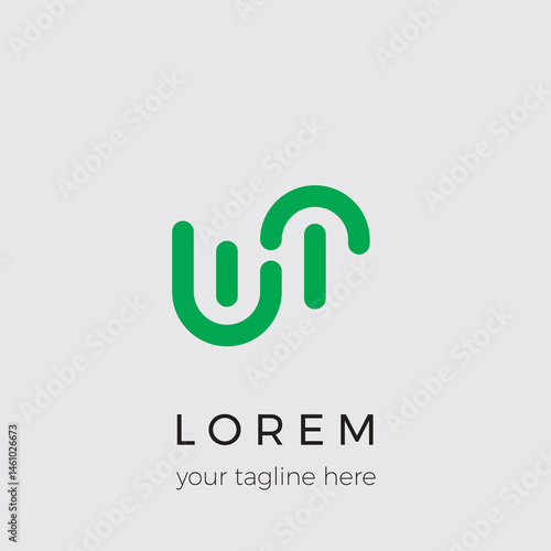 WT Initial Letter Logo Design Vector Template