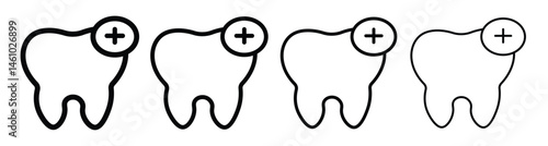 Tooth icon set. Dental clinic logo. Human teeth vector illustration. Oral dental teeth vector icon for UI designs.
