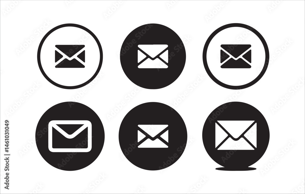 Mail icon set. email icon vector illustration eps 10