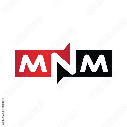 MNM Monogram Initial Letters Logo