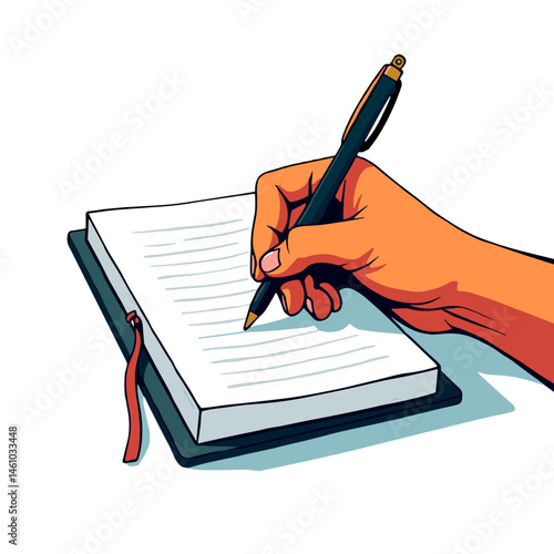 Wallpaper Mural Creative hand writing in a journal, artistic expression Torontodigital.ca