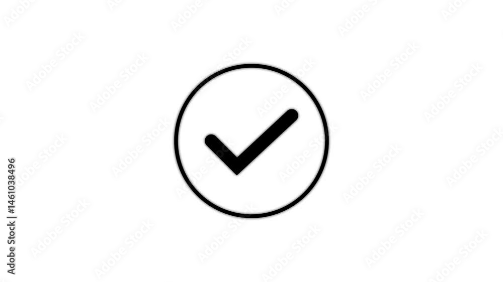 Tick mark or confirm icon animation. approved, select tick, success . isolated on green screen web design animation element of picked right Tick mark or confirm icon animation. approved, select tick, success . isolated on green screen web design animation element of picked right