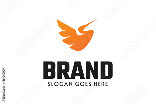 A stork logo design