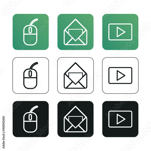 Vector Illustration UI Technology Icon Concept. Vector icon illustration