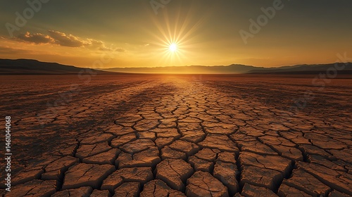 cracked earth in the desert