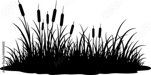 Wallpaper Mural Grass Silhouette Vector Set – Lawn and Turf Shapes Collection" Torontodigital.ca