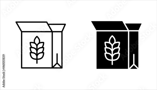 Cereal meal line icons set. warm healthy wheat food. Pictogram for oatmeal breakfast porridge. vector illustration on white background