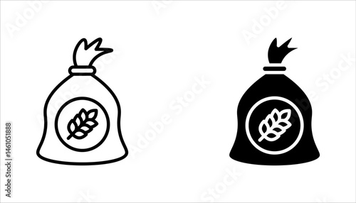 Cereal meal line icons set. warm healthy wheat food. Pictogram for oatmeal breakfast porridge. vector illustration on white background