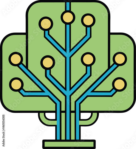 Digital Tree Illustration artificial intelligence