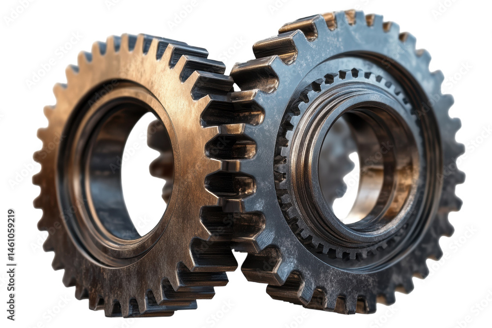 Interlocking metal gears Interlocking metal gears