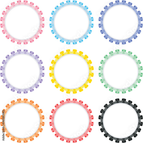 Support Items Fan Goods Can Badge Rosetta Material Frame vivid / 推し活 缶バッジ ロゼッタ ロゼット 素材 フレーム ビビッド