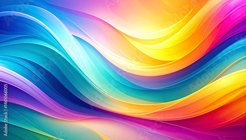 Wallpaper Mural Dynamic and vibrant abstract background featuring fluid lines and vivid colors, creating energetic and captivating visual experience. Perfect for artistic and creative projects Torontodigital.ca