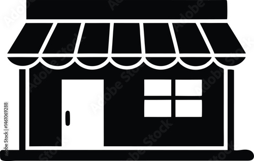 store silhouette vector icon
