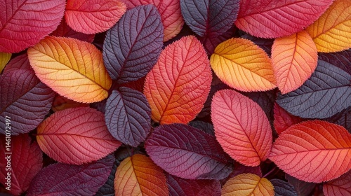 Wallpaper Mural Autumn leaves with red, orange, and purple color Torontodigital.ca