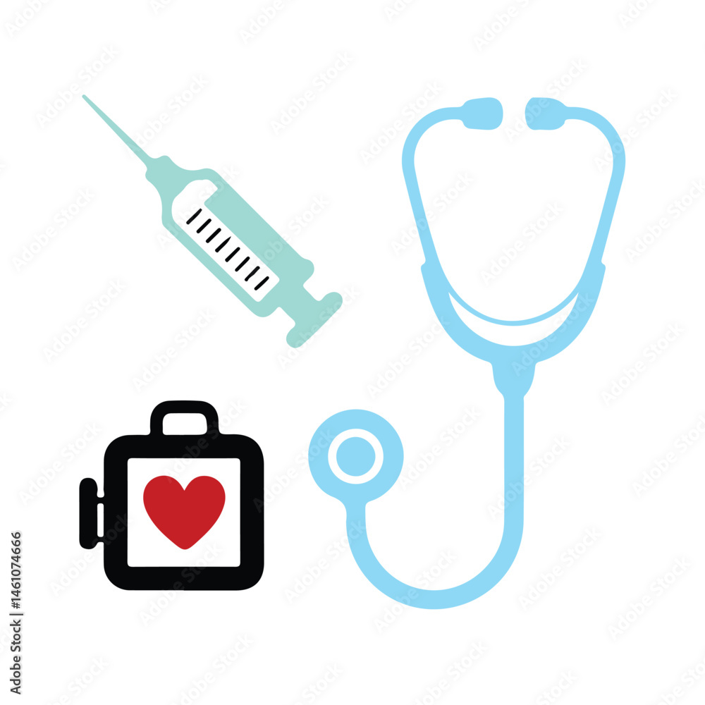 A silhouette of Medical equipment icon vector on a white background A silhouette of Medical equipment icon vector on a white background