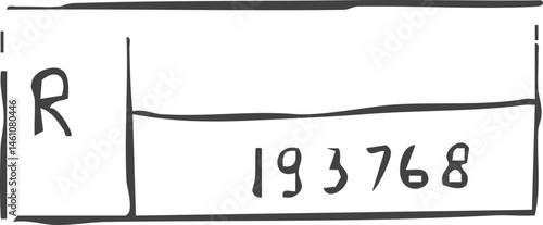 Post stamp air mail postage rubber vintage frame, seal. Line retro textured blank postmark border template. Grunge circle airmail print, design element.