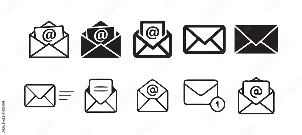 Email concept vector icon . isolated transparent , open email address , newsletter sign Mail icon set Victor illustration. Email concept vector icon . isolated transparent , open email address , newsletter sign Mail icon set Victor illustration.