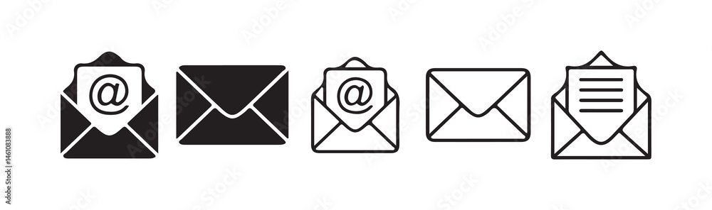 email icons collection isolated on white background. with Notification Badge for Digital Communication , email icon set. Mail icon set. email icon vector. E-mail Envelope illustration. email icons collection isolated on white background. with Notification Badge for Digital Communication , email icon set. Mail icon set. email icon vector. E-mail Envelope illustration.