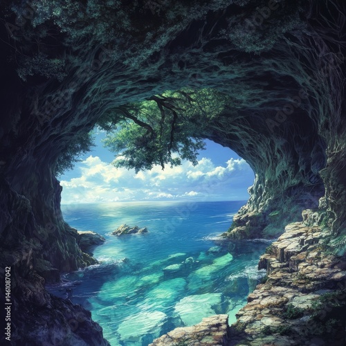 Wallpaper Mural Underwater cave in Miyakojima Torontodigital.ca