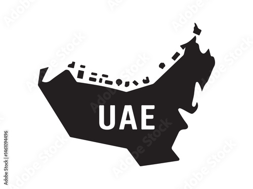 UAE black map