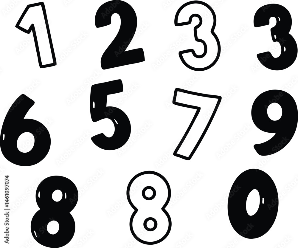 set of numbers and symbols icons. number icon on white background. place numbers doodle hand drawn icon set. Outline drawing number 1, 2, 3, 4, 5, 6, 7, 8, 9 line clipart symbol. set of white numberS set of numbers and symbols icons. number icon on white background. place numbers doodle hand drawn icon set. Outline drawing number 1, 2, 3, 4, 5, 6, 7, 8, 9 line clipart symbol. set of white numberS
