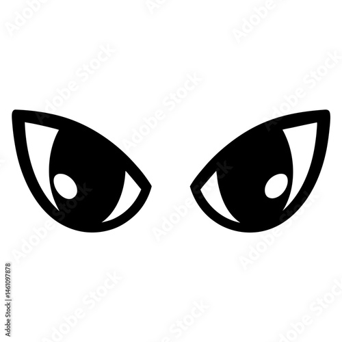 Intense stare of menacing eyes watching you from the dark abyss