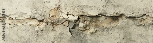 Obraz na płótnie Cracked wall texture, weathered surface showcasing interesting patterns. w salonie