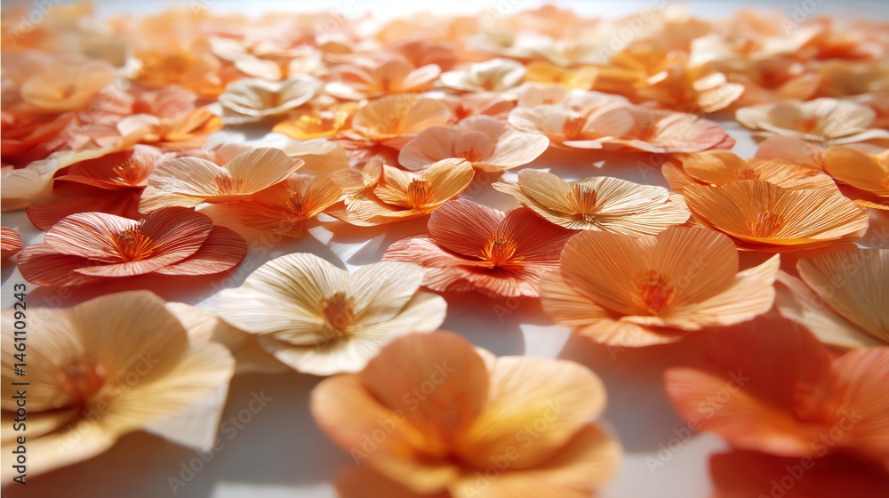 Colorful dried flowers on a white background, beautiful floral decoration.