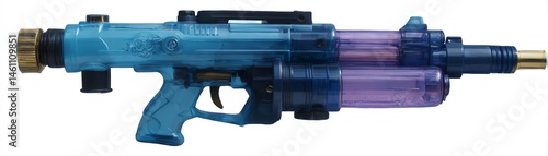 Obraz na płótnie Colorful water blaster toy on white isolated background. w salonie