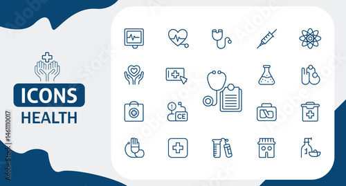 Hospital Services Icon Set Editable Vector Symbols for Medical Departments & Facilities